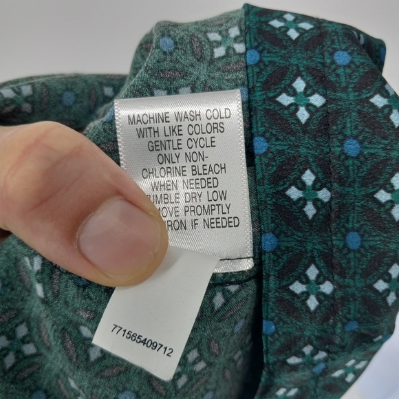 Apt 9 Emerals Green & Blue Boho Silky Princess Cut Flutter Sleeve Kimono Top - Picture 4 of 6